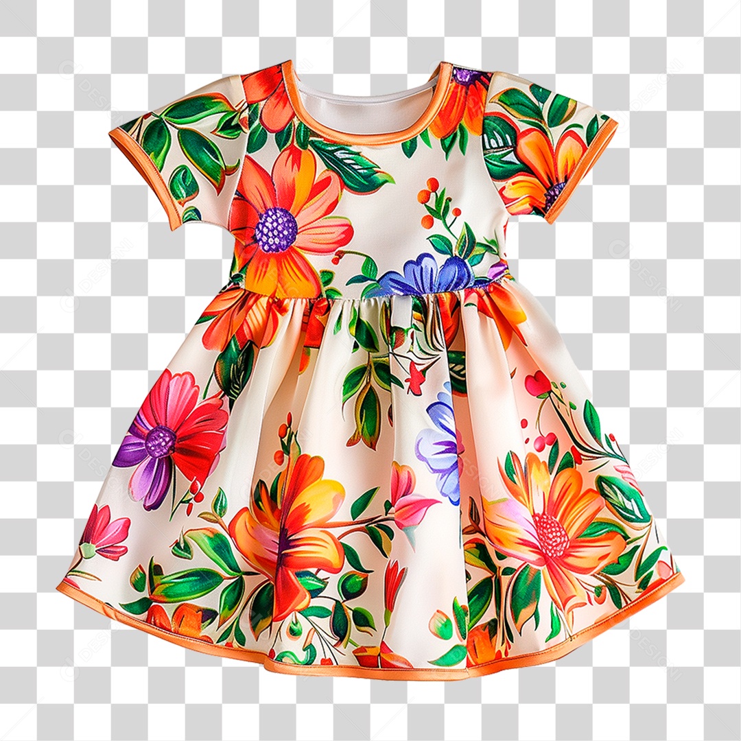 Vestido Infantil PNG Transparente