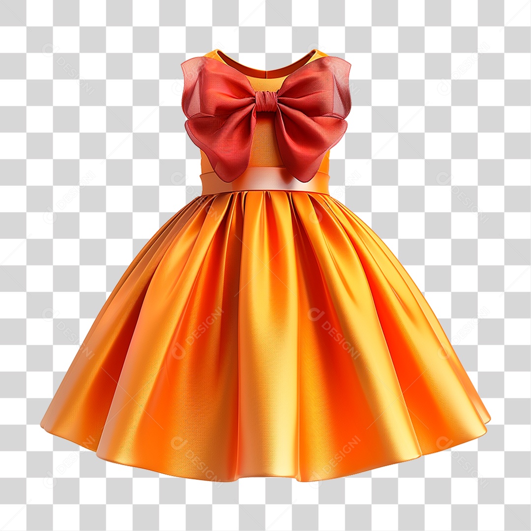Vestido Infantil PNG Transparente