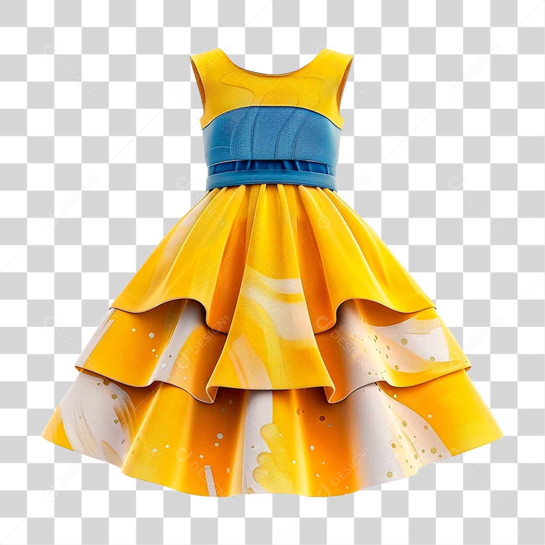 Vestido Infantil PNG Transparente
