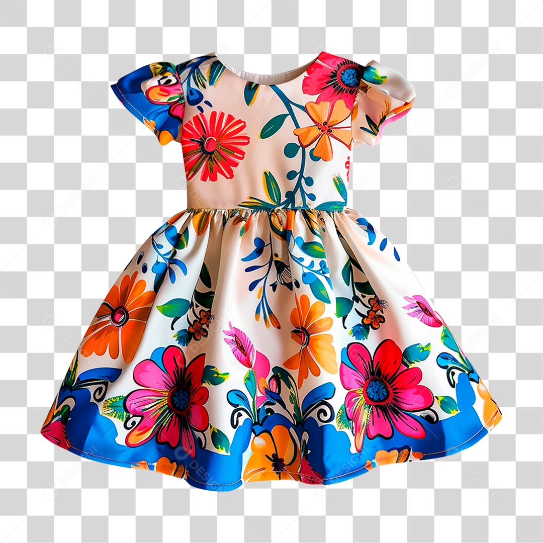 Vestido Infantil PNG Transparente