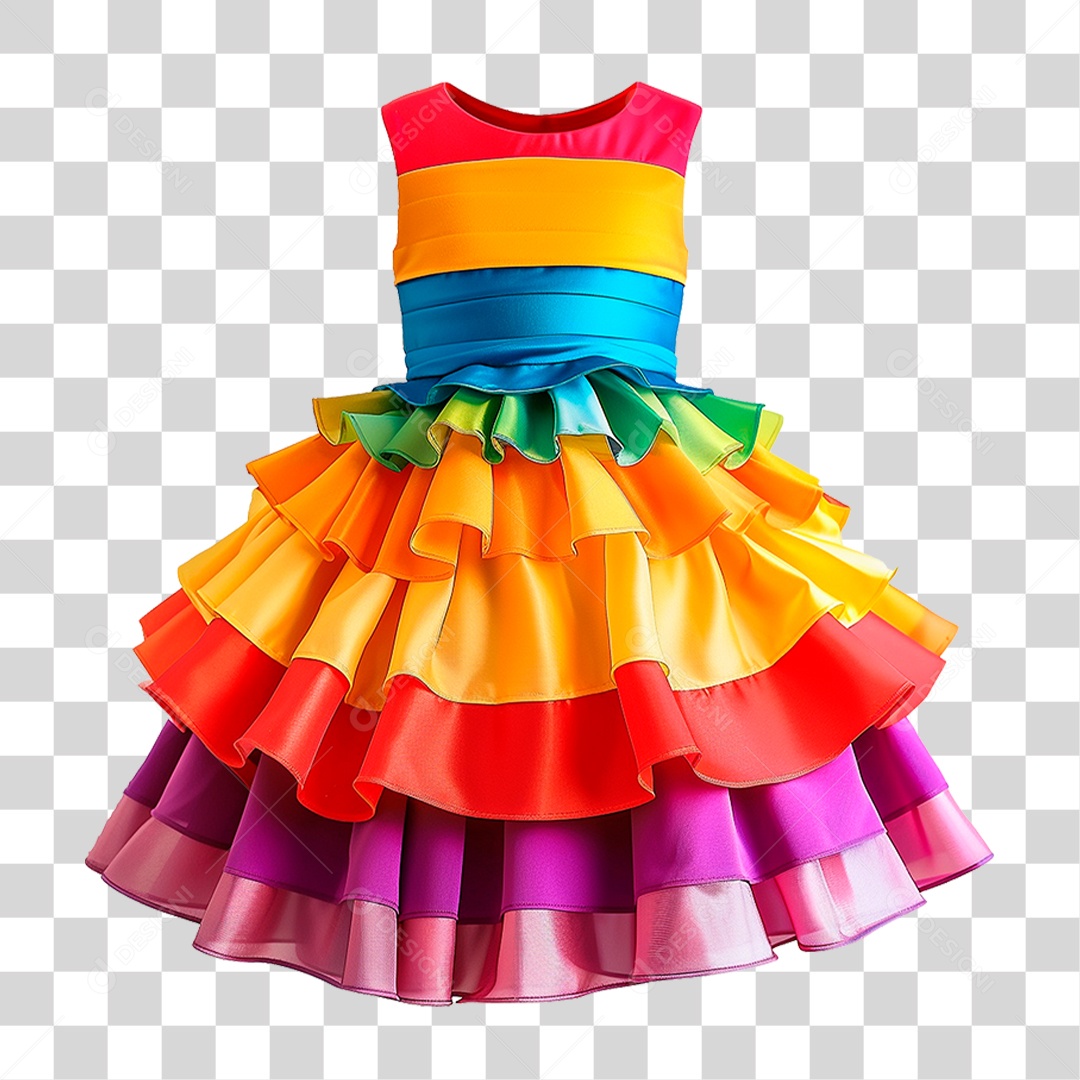 Vestido Infantil PNG Transparente
