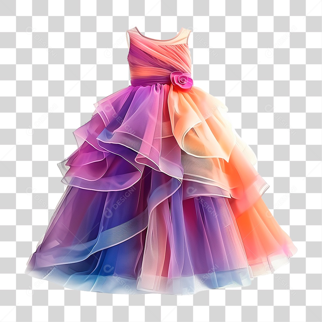 Vestido Infantil PNG Transparente