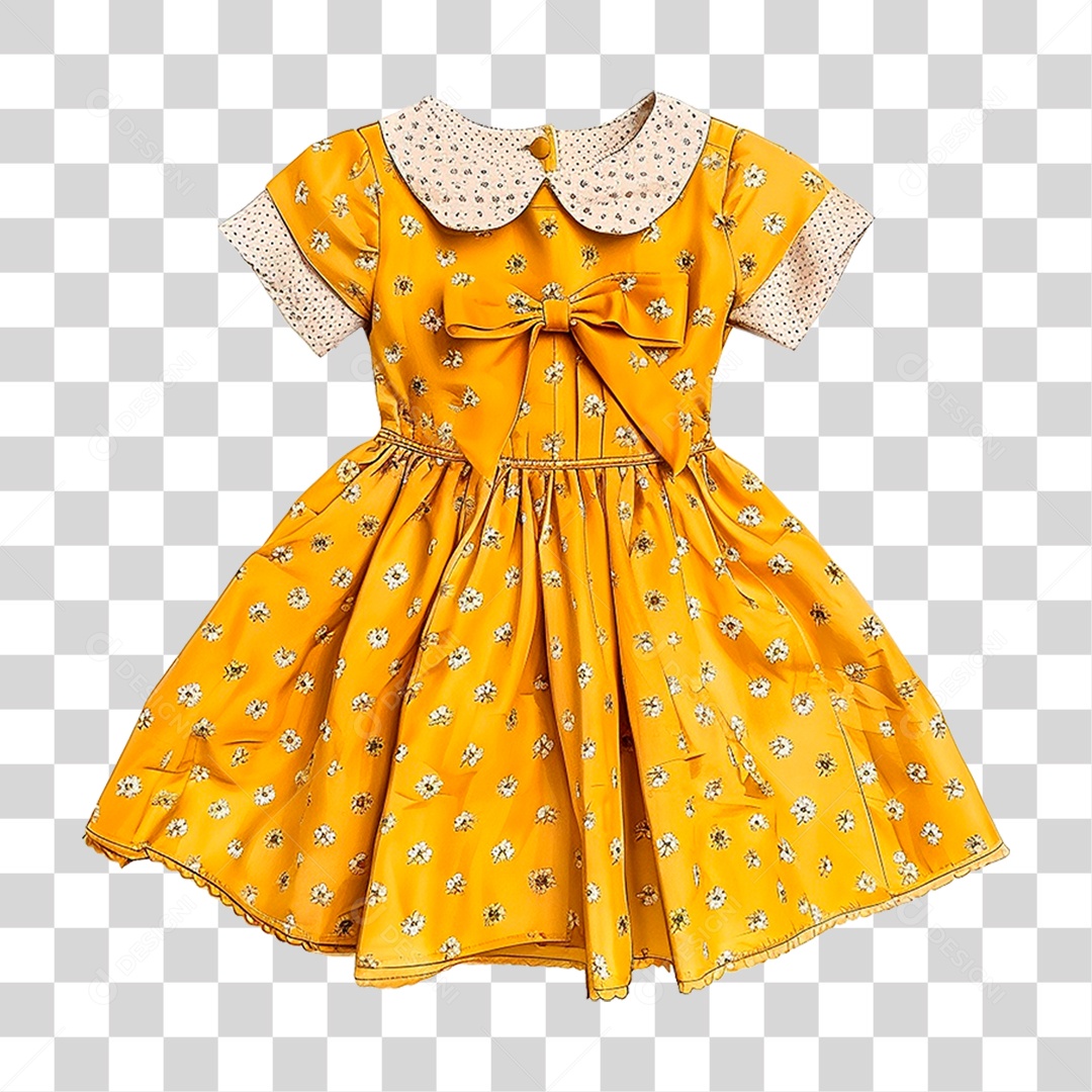 Vestido Infantil PNG Transparente
