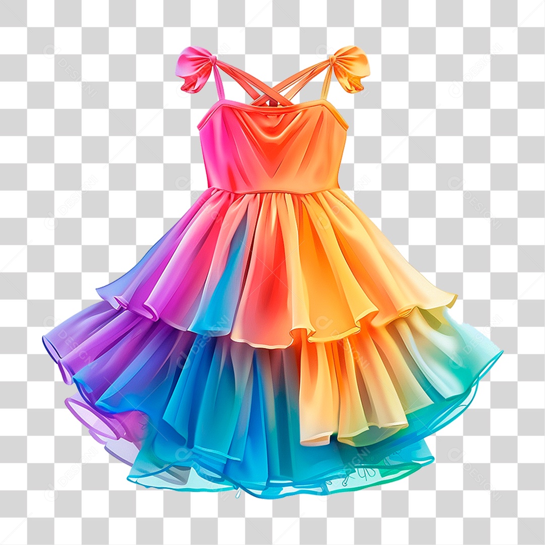 Vestido Infantil PNG Transparente