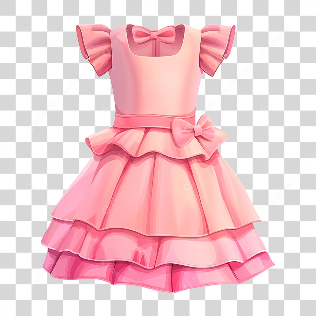Vestido Infantil PNG Transparente