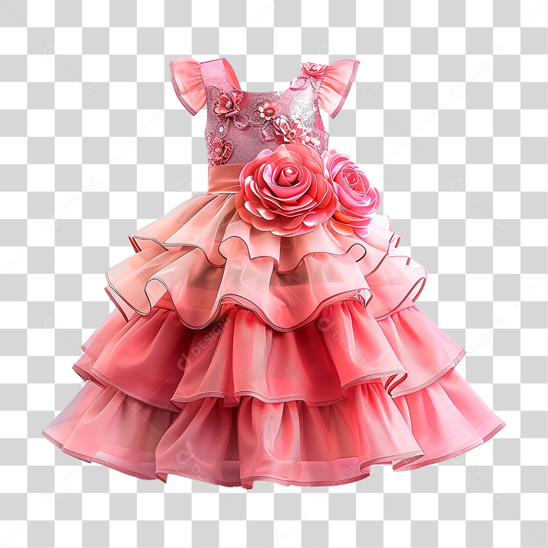 Vestido Infantil PNG Transparente