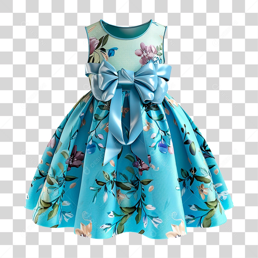 Vestido Infantil PNG Transparente