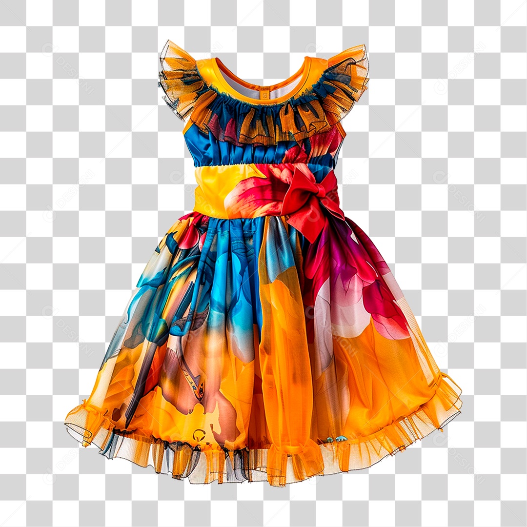 Vestido Infantil PNG Transparente