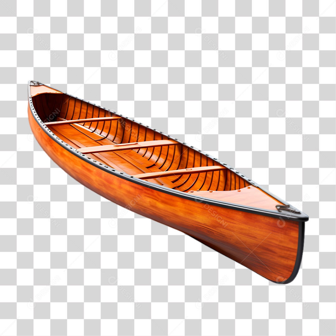 Canoa de Madeira PNG Transparente