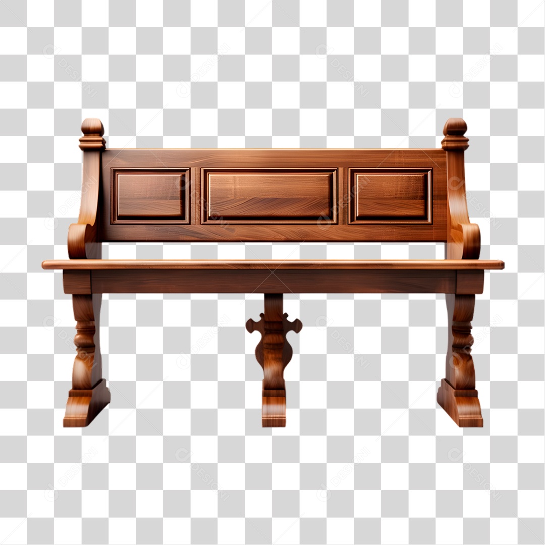 Banco de Madeira PNG Transparente