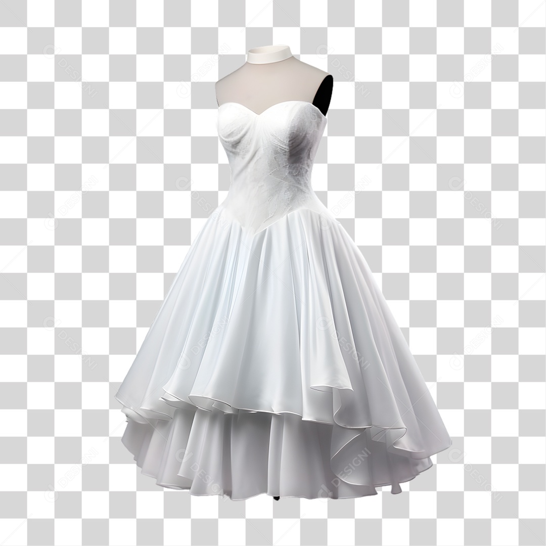 Vestido Branco PNG Transparente