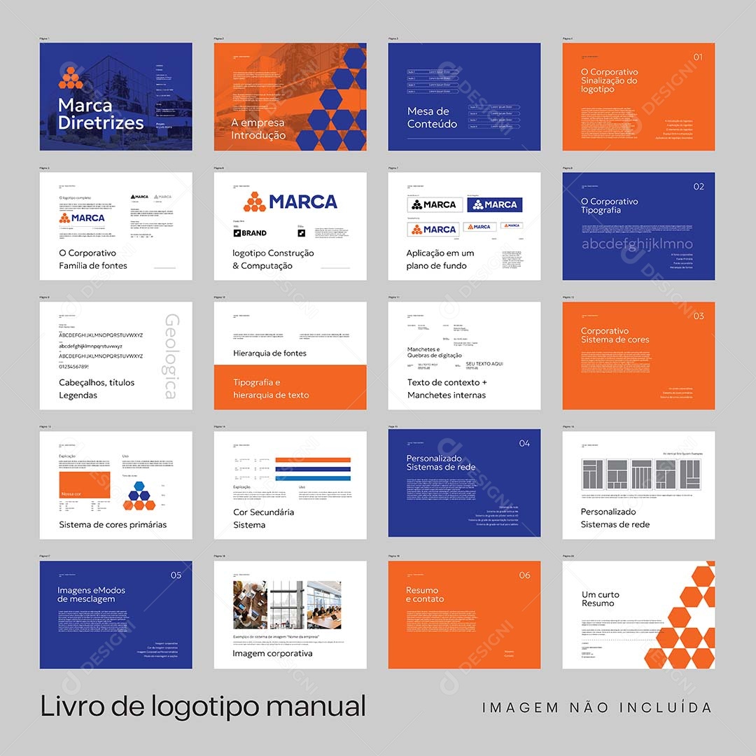 Livro de Logotipo Manual Vetor EPS Editável
