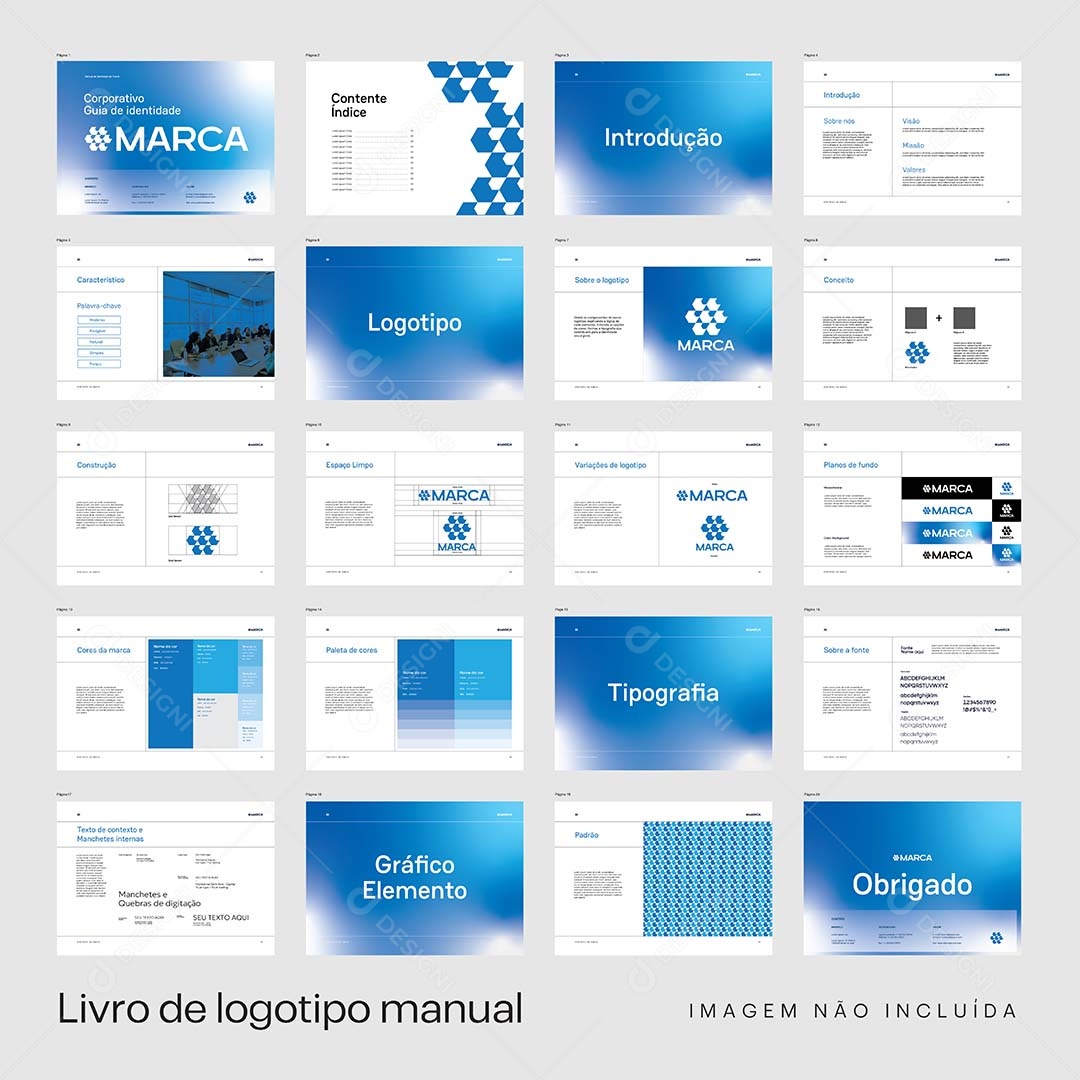 Livro de Logotipo Manual Vetor EPS Editável