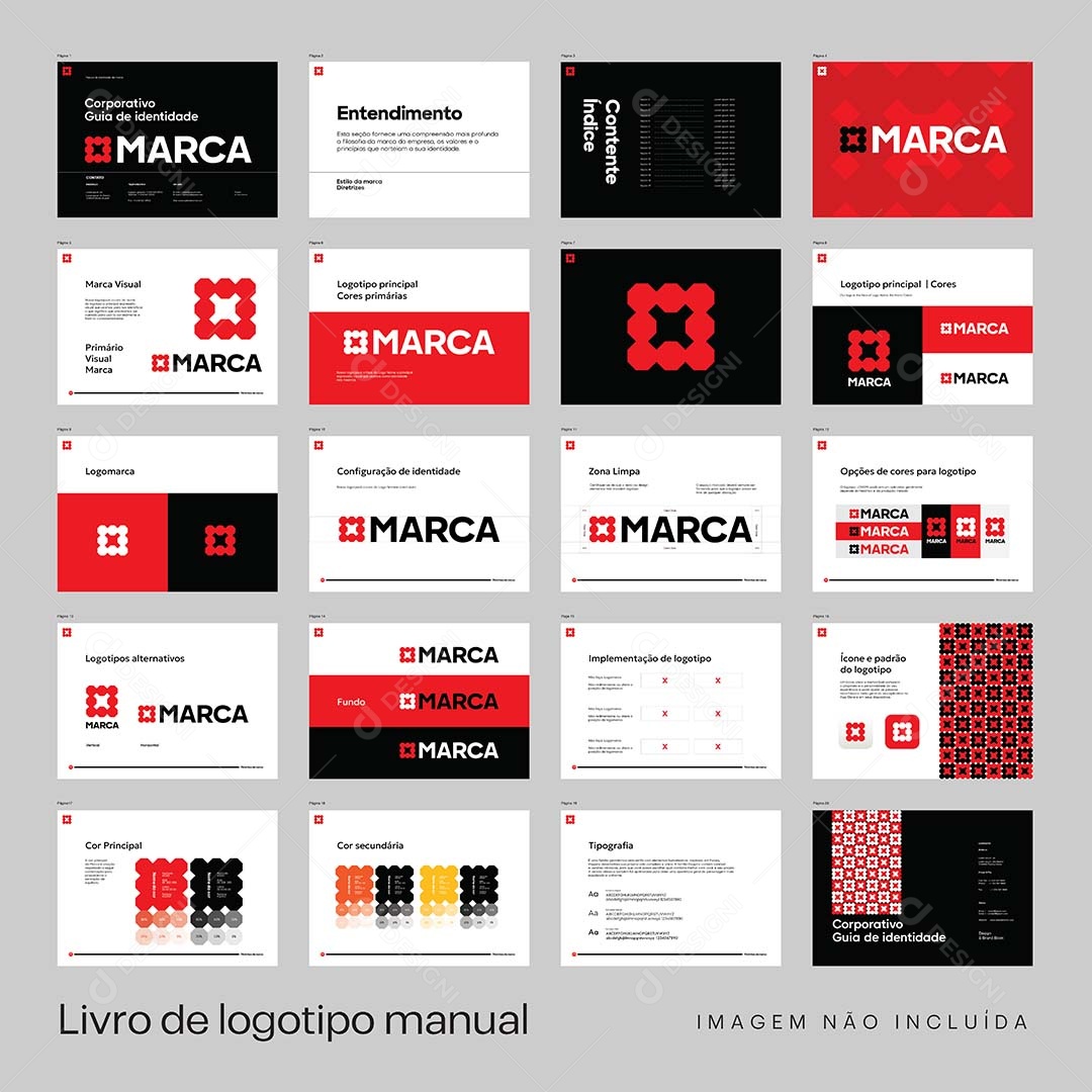 Livro de Logotipo Manual Vetor EPS Editável
