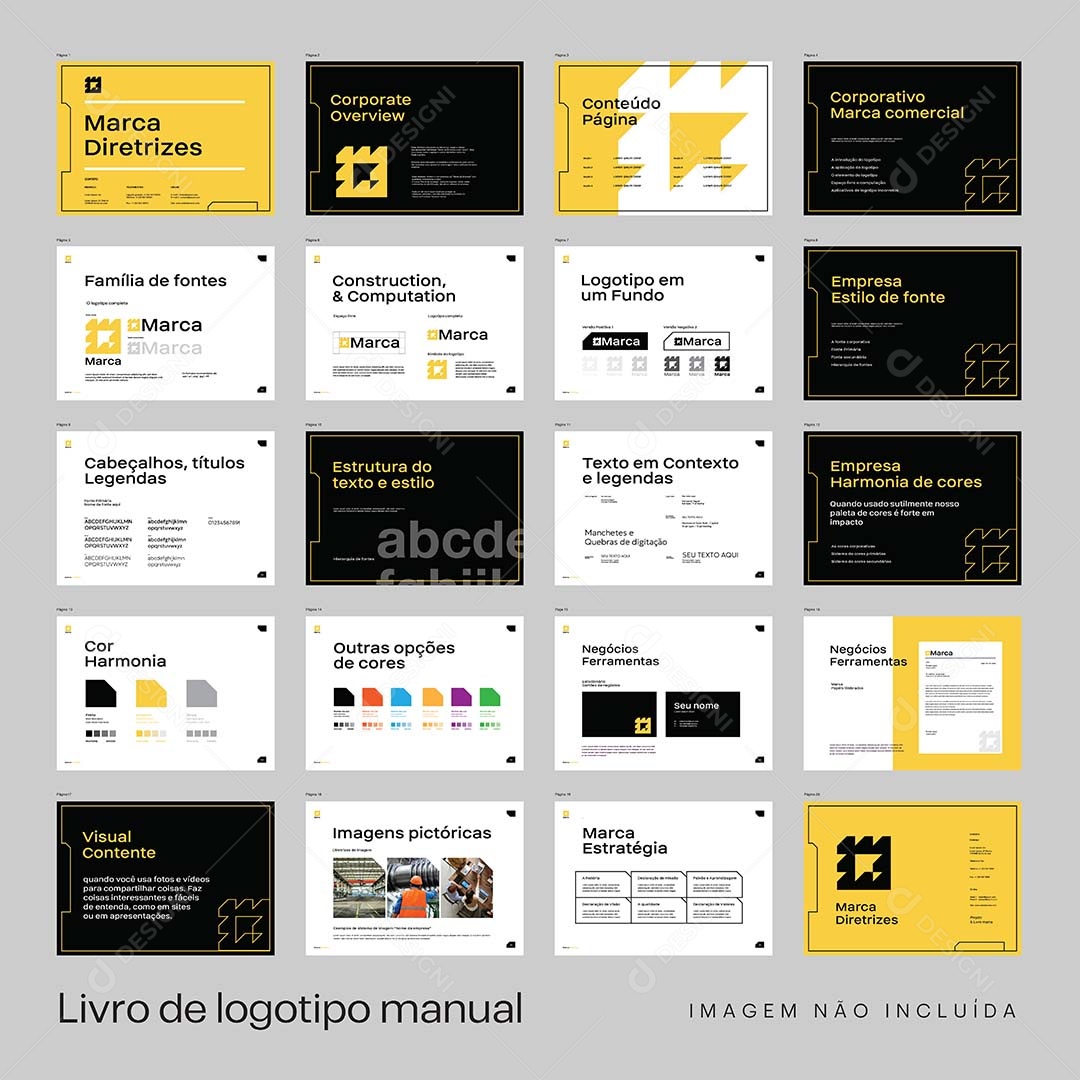 Livro de Logotipo Manual Vetor EPS Editável