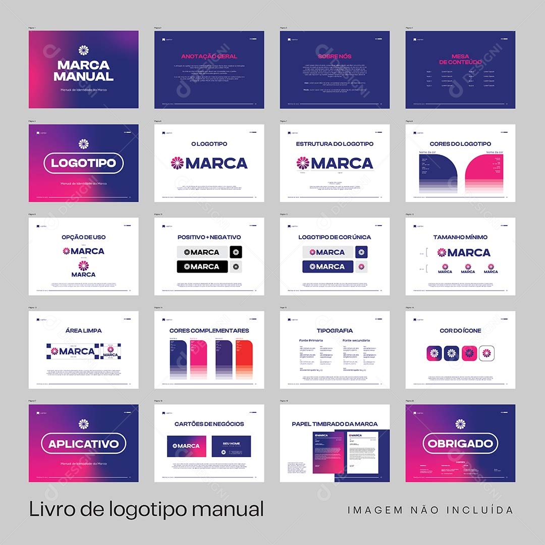 Livro de Logotipo Manual Vetor EPS Editável