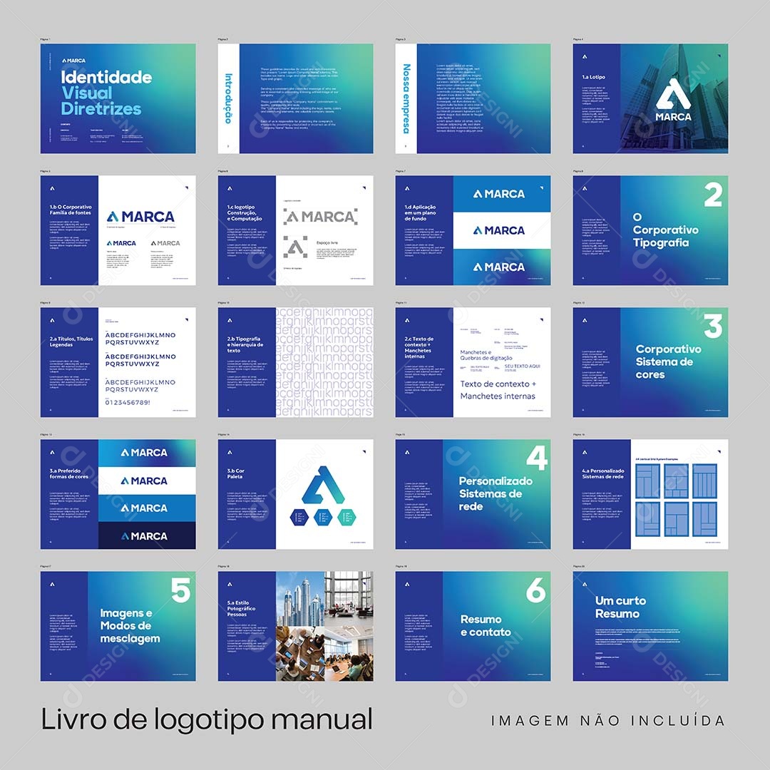 Livro de Logotipo Manual Vetor EPS Editável