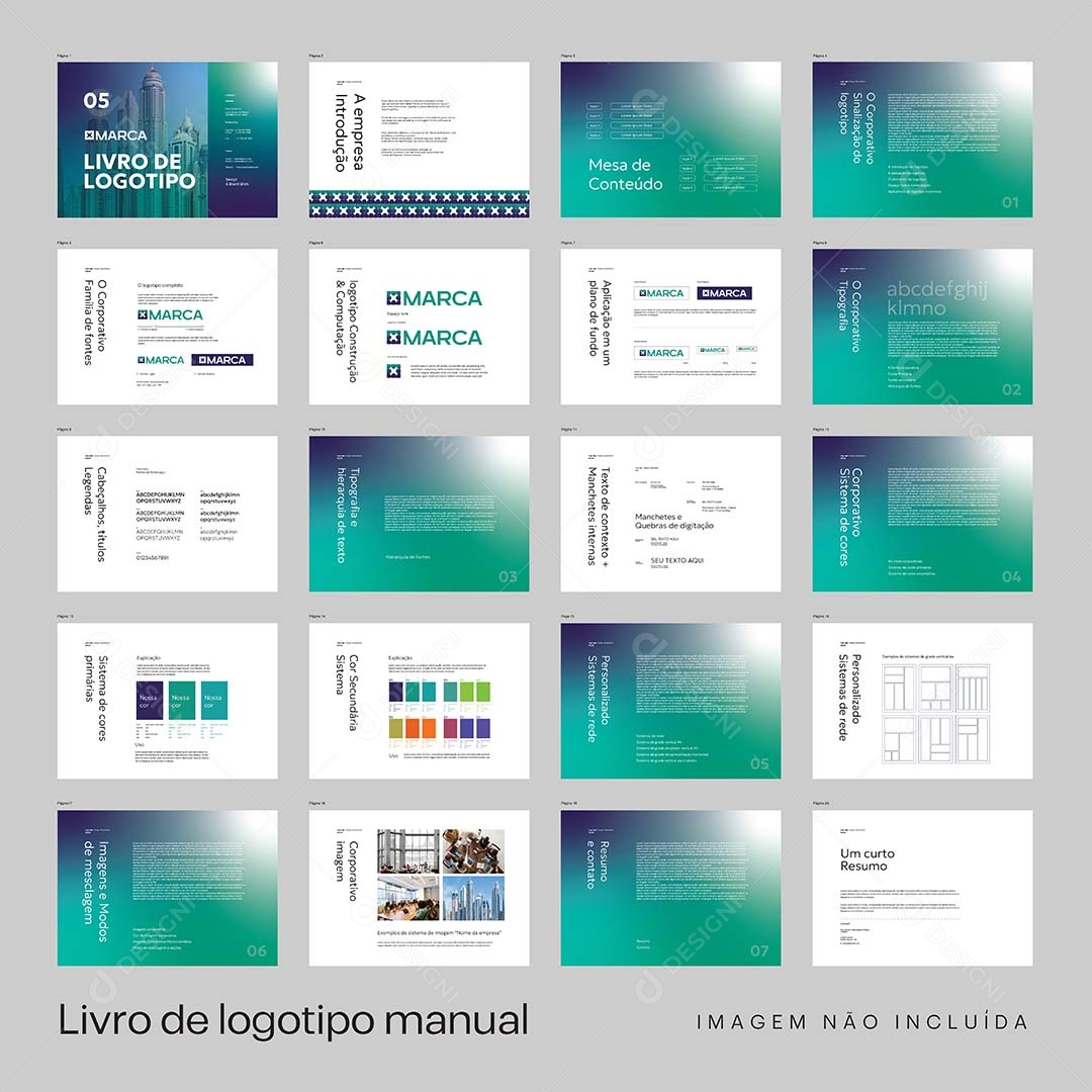 Livro de Logotipo Manual Vetor EPS Editável