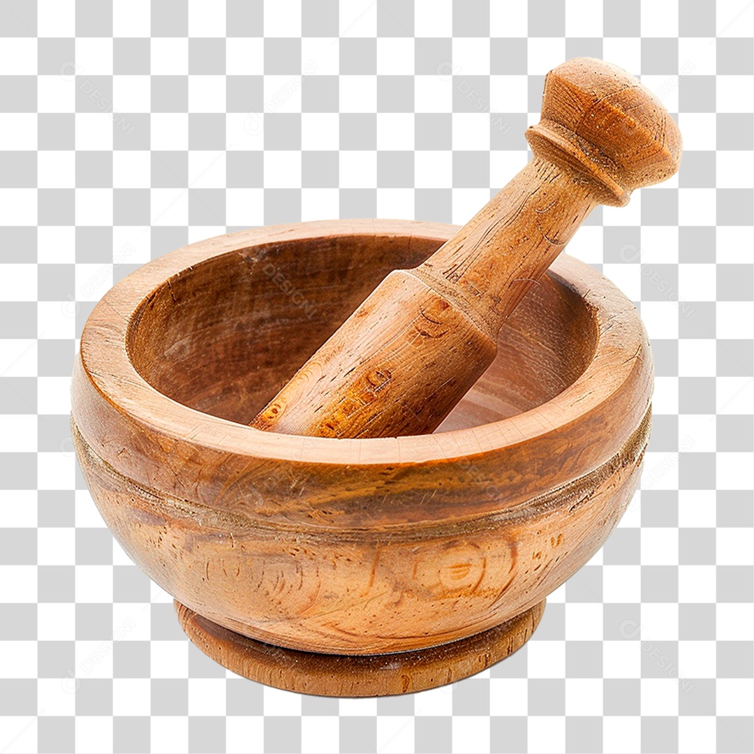 Pilão de Madeira PNG Transparente
