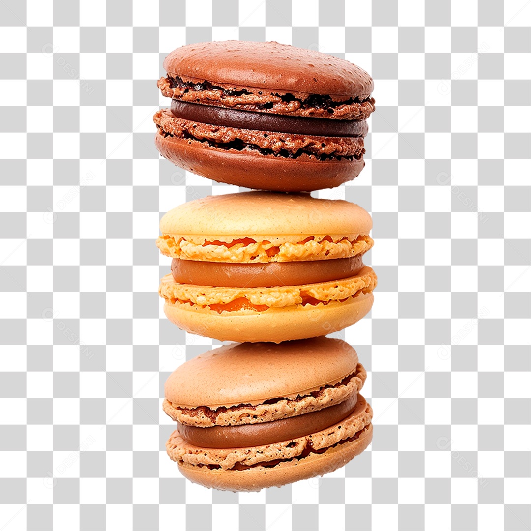 Doce Macarons PNG Transparente