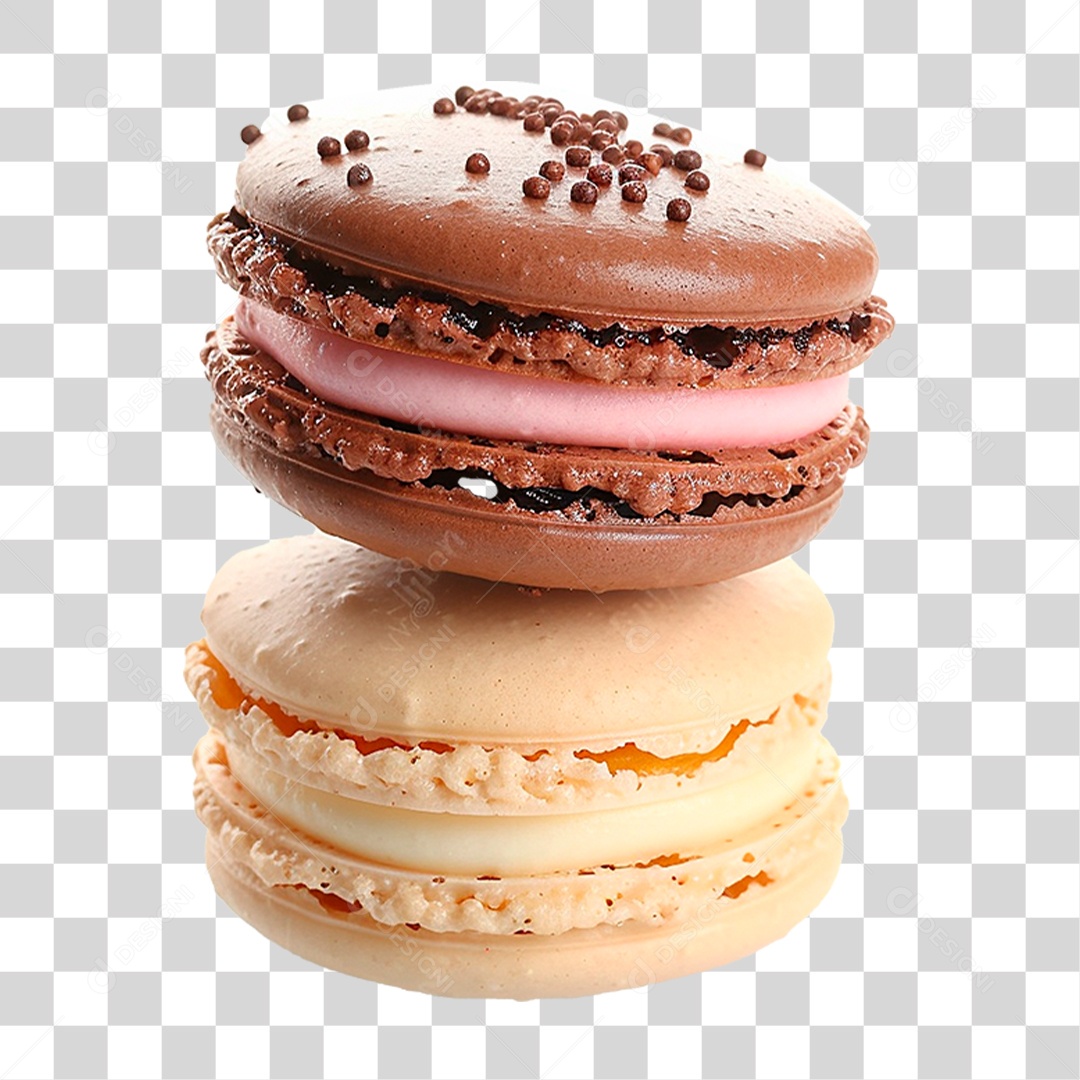 Doce Macarons PNG Transparente