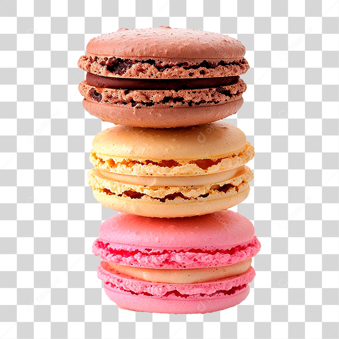 Doce Macarons PNG Transparente