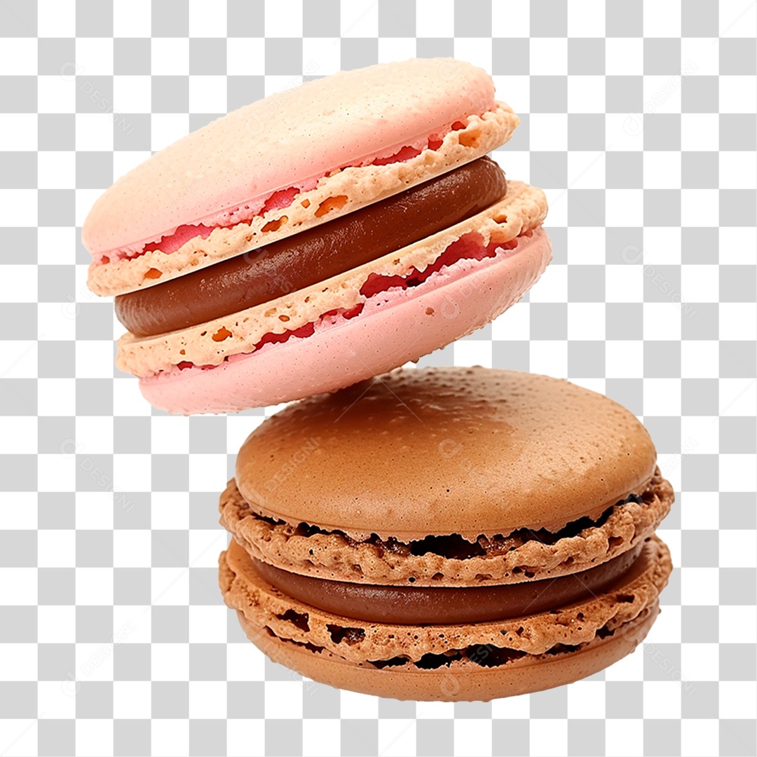 Doce Macarons PNG Transparente