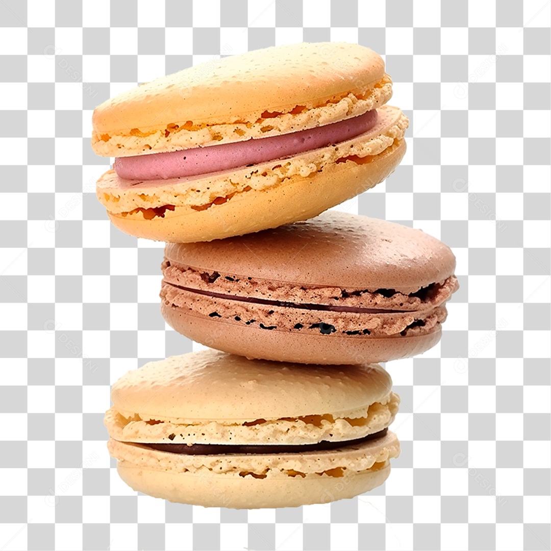 Doce Macarons PNG Transparente