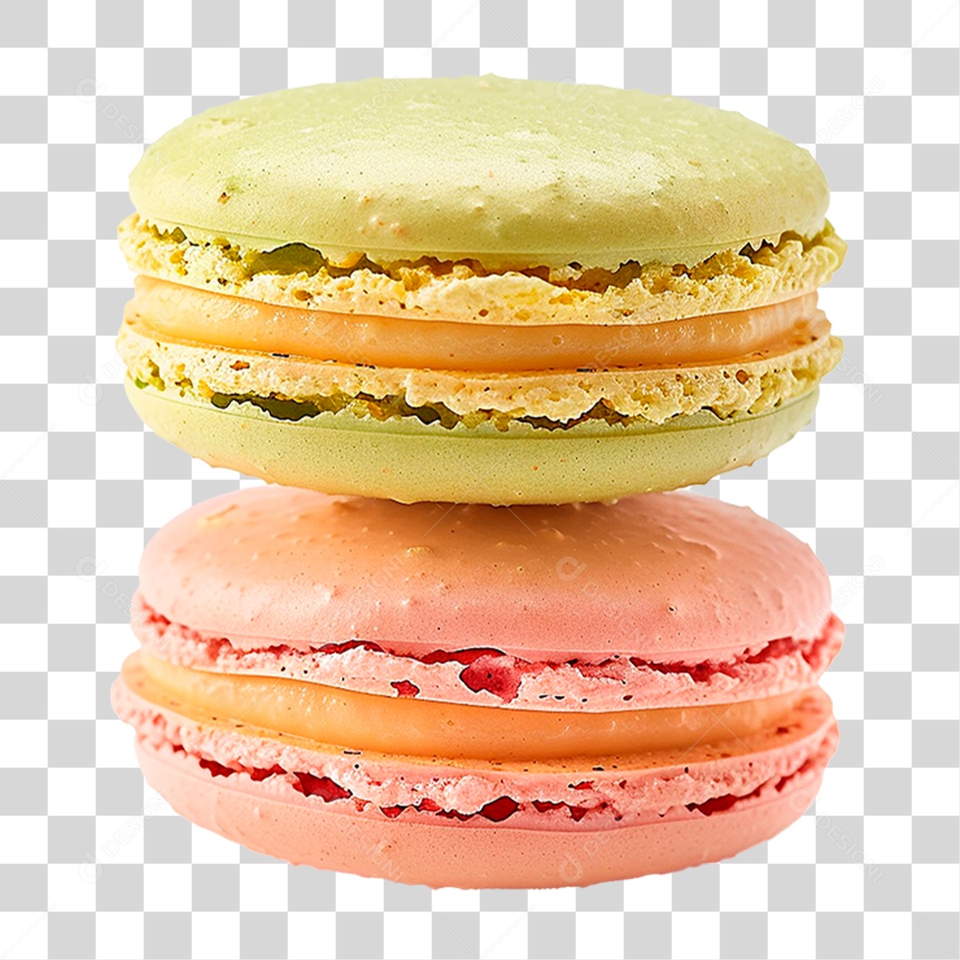 Doce Macarons PNG Transparente