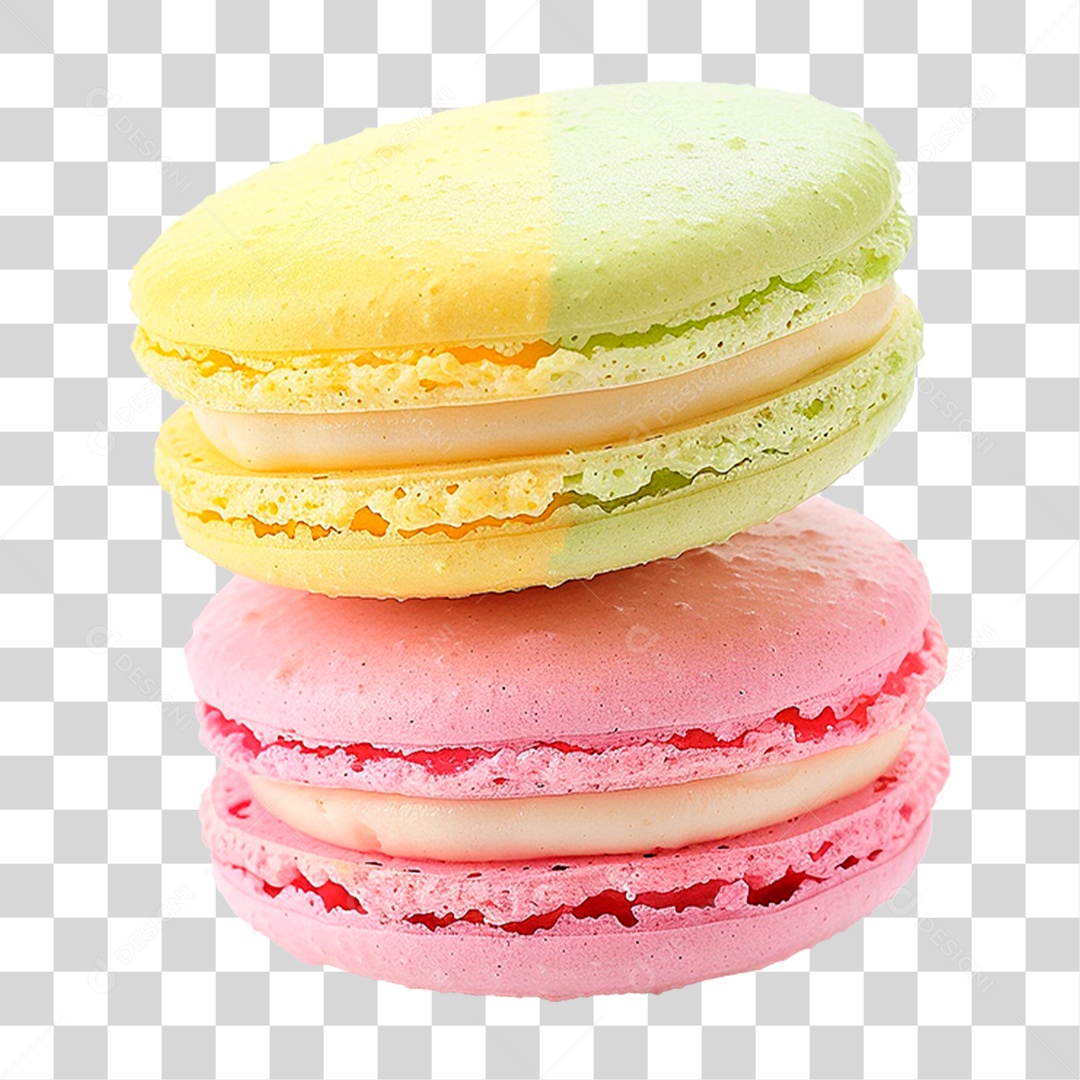 Doce Macarons PNG Transparente