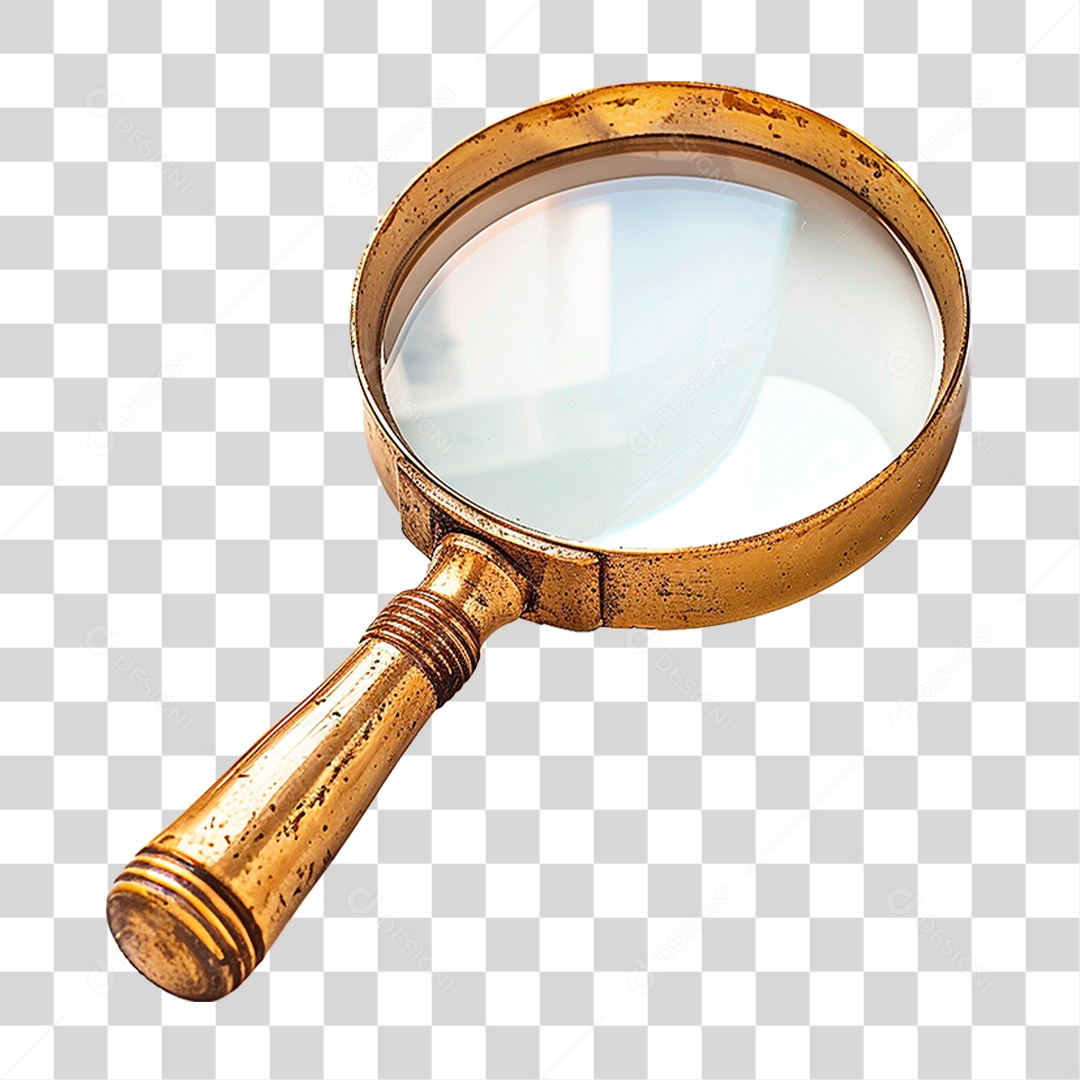 Lupa Metálica PNG Transparente
