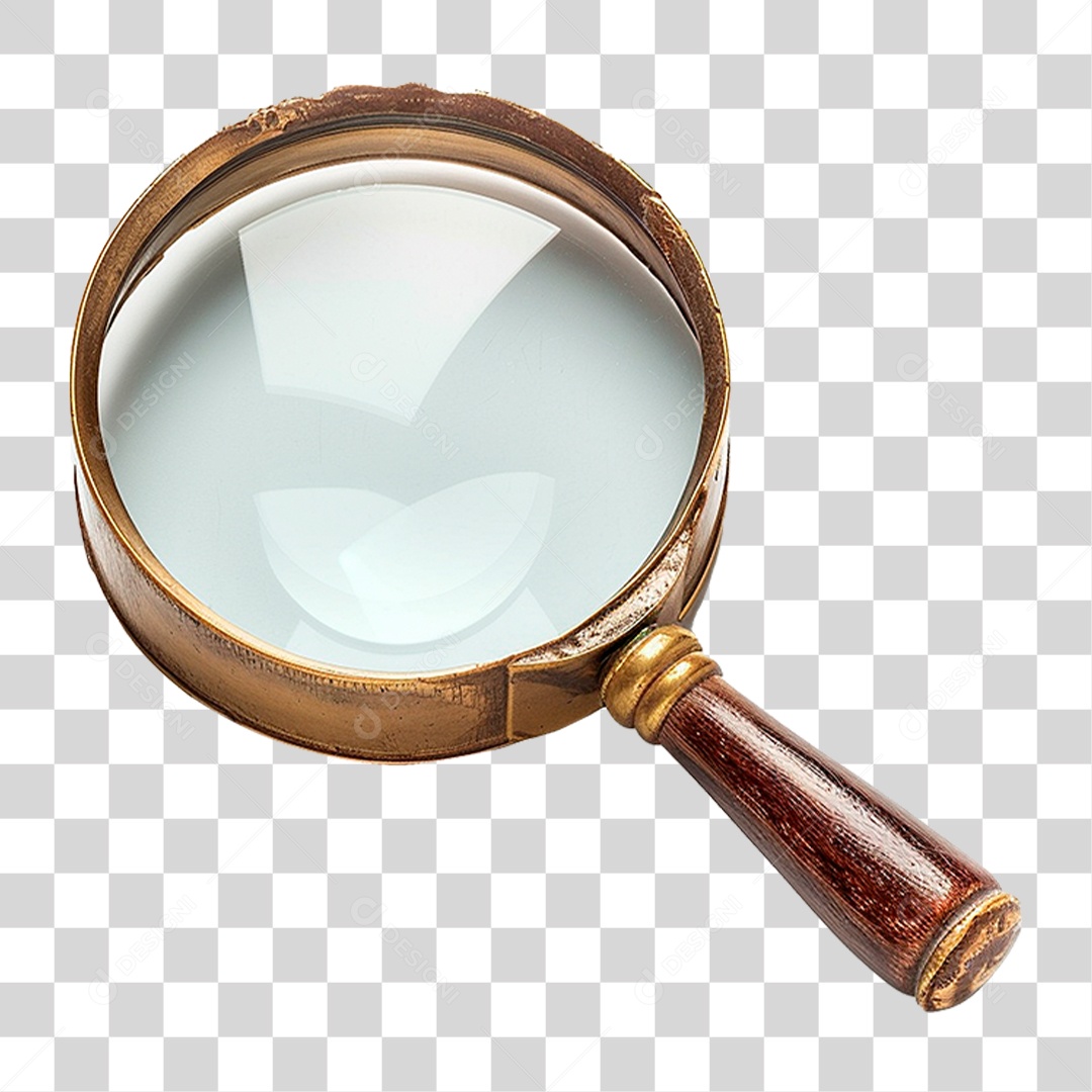 Lupa Metálica PNG Transparente