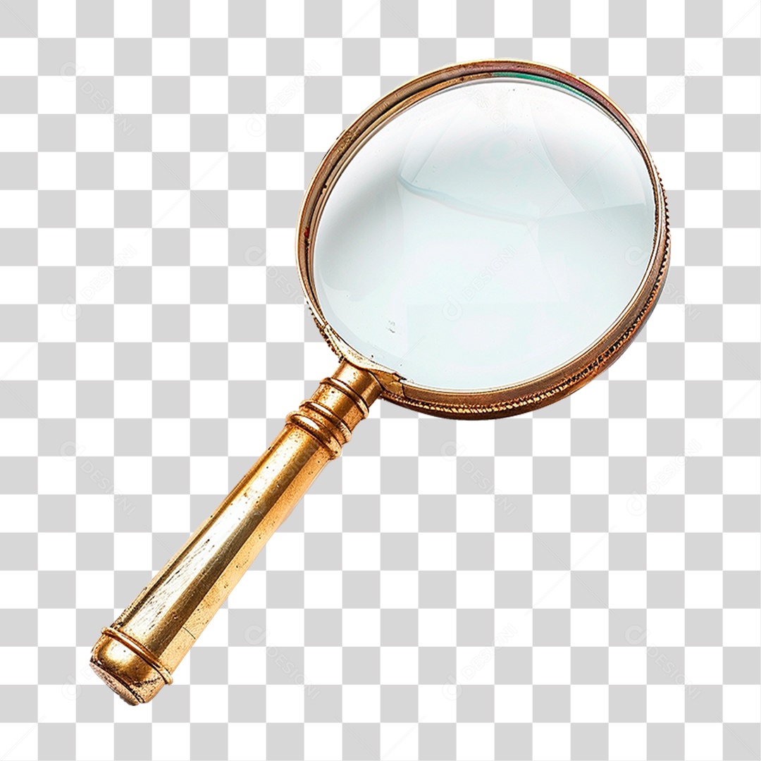 Lupa Metálica PNG Transparente