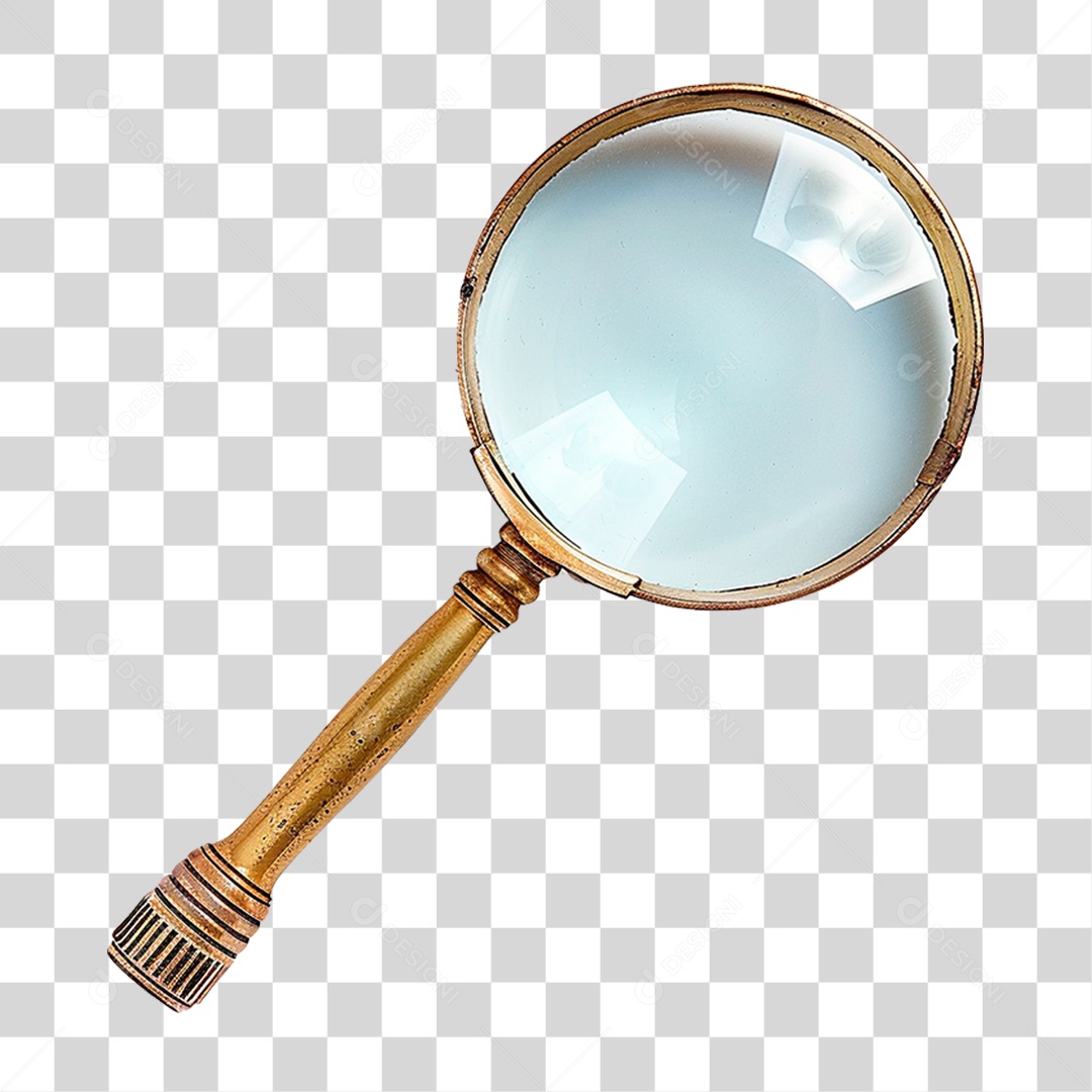 Lupa Metálica PNG Transparente