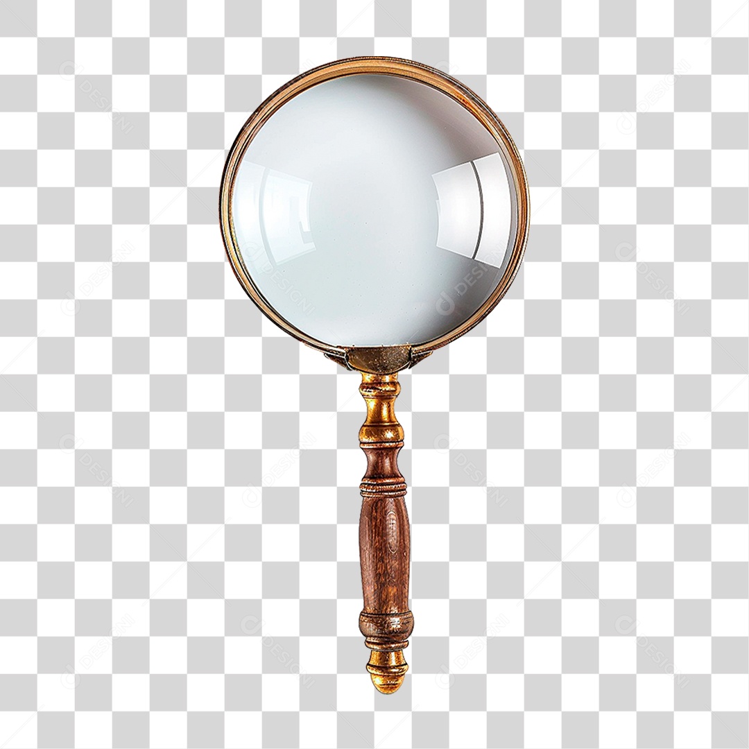 Lupa Metálica PNG Transparente