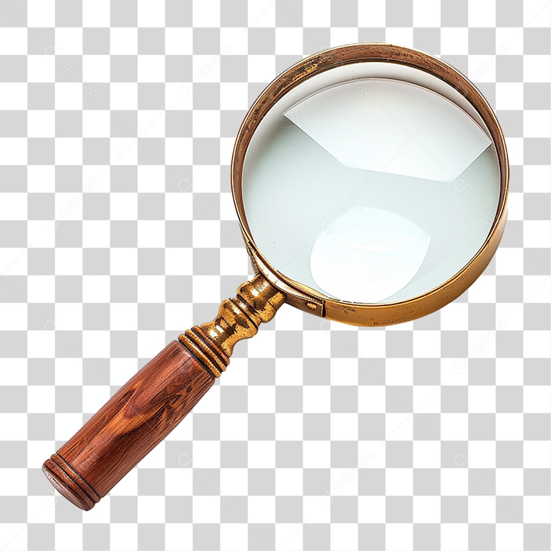 Lupa Metálica PNG Transparente