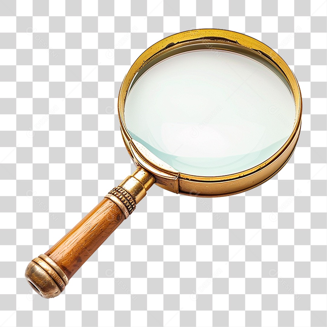 Lupa Metálica PNG Transparente