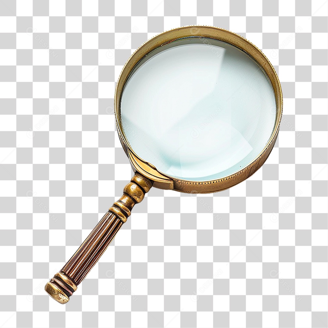 Lupa Metálica PNG Transparente