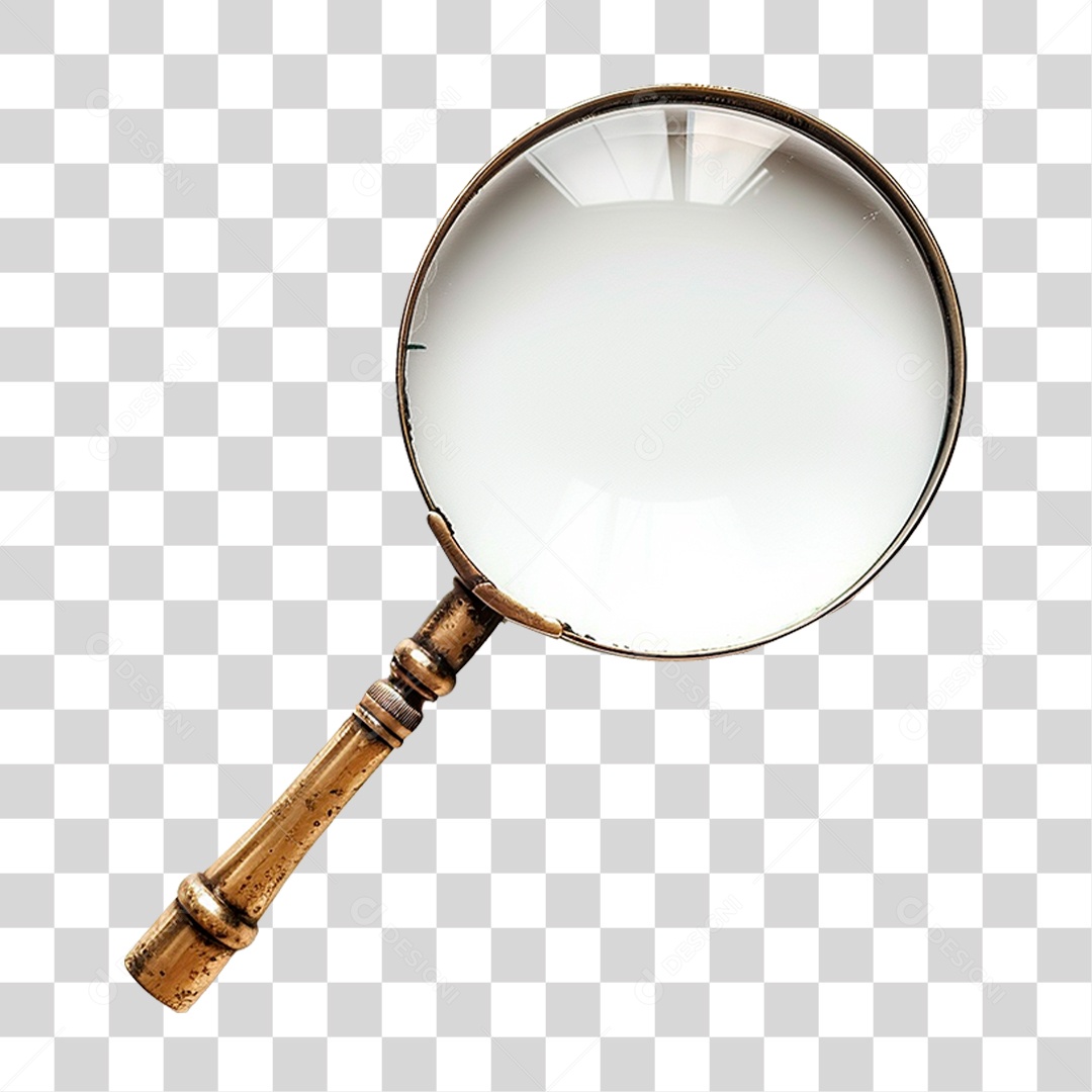 Lupa Metálica PNG Transparente