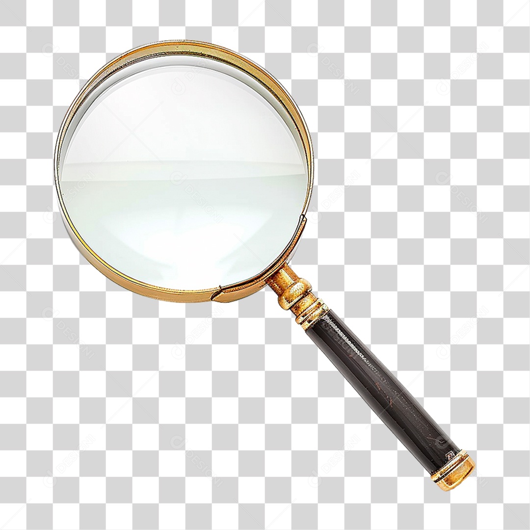 Lupa Metálica PNG Transparente