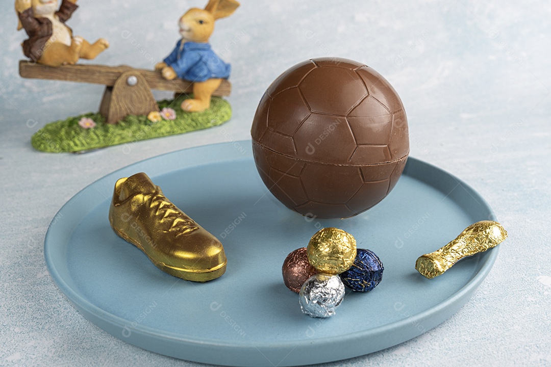 Bola de futebol de chocolate belga