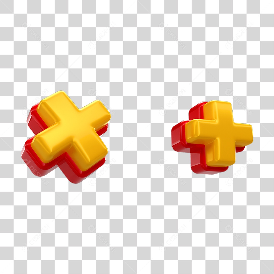 Elemento 3D Símbolos Socorro + PNG Transparente