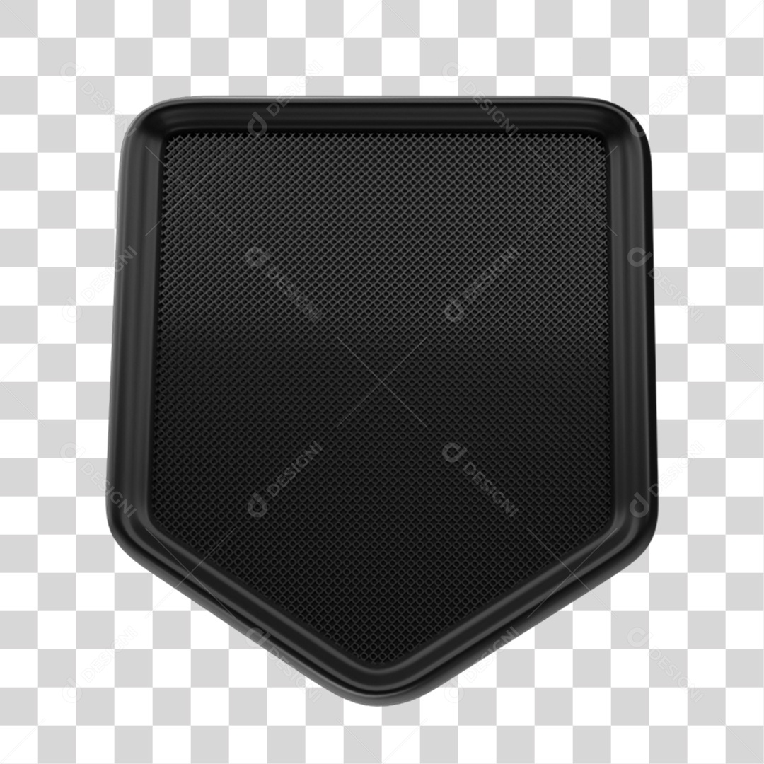 Elemento 3D Escudo Brasão PNG Transparente