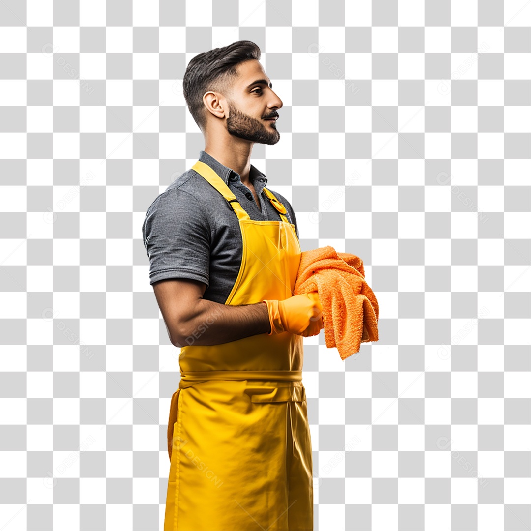 Homem em Lava Jato Higienização Automotiva PNG Transparente