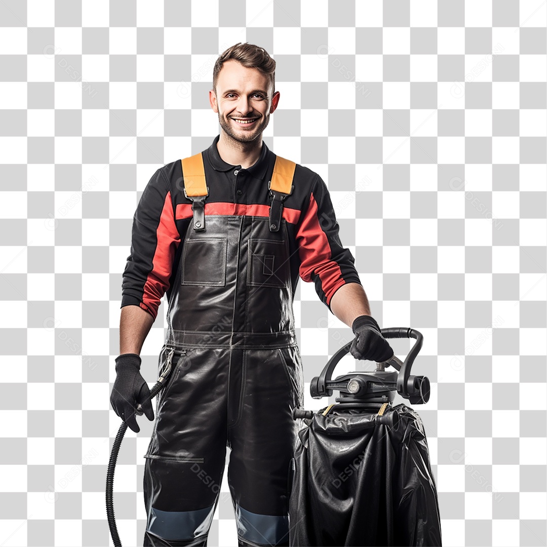 Homem em Lava Jato Higienização Automotiva PNG Transparente