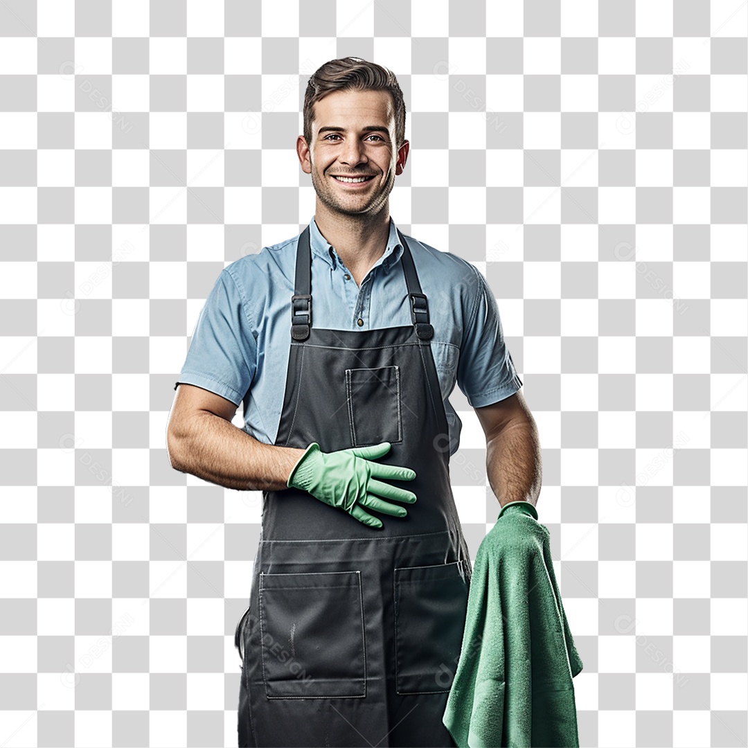 Homem em Lava Jato Higienização Automotiva PNG Transparente