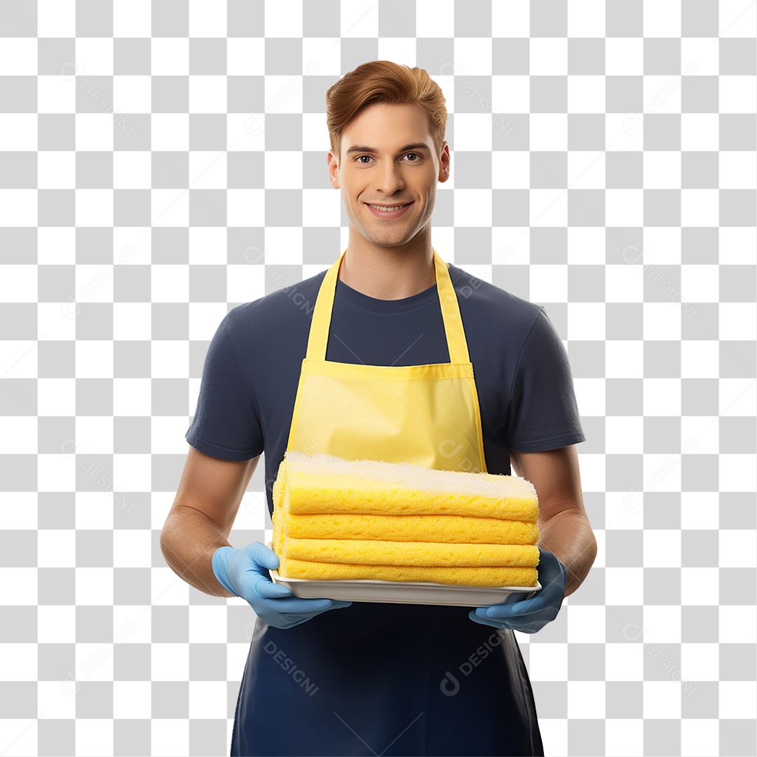 Homem em Lava Jato Higienização Automotiva PNG Transparente