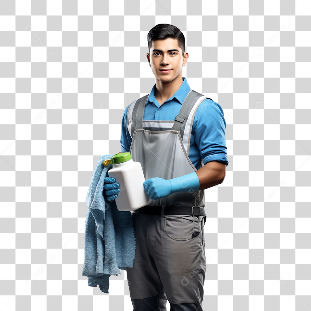 Homem em Lava Jato Higienização Automotiva PNG Transparente