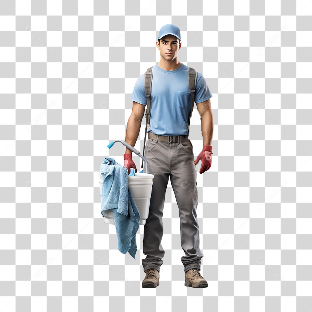 Homem em Lava Jato Higienização Automotiva PNG Transparente