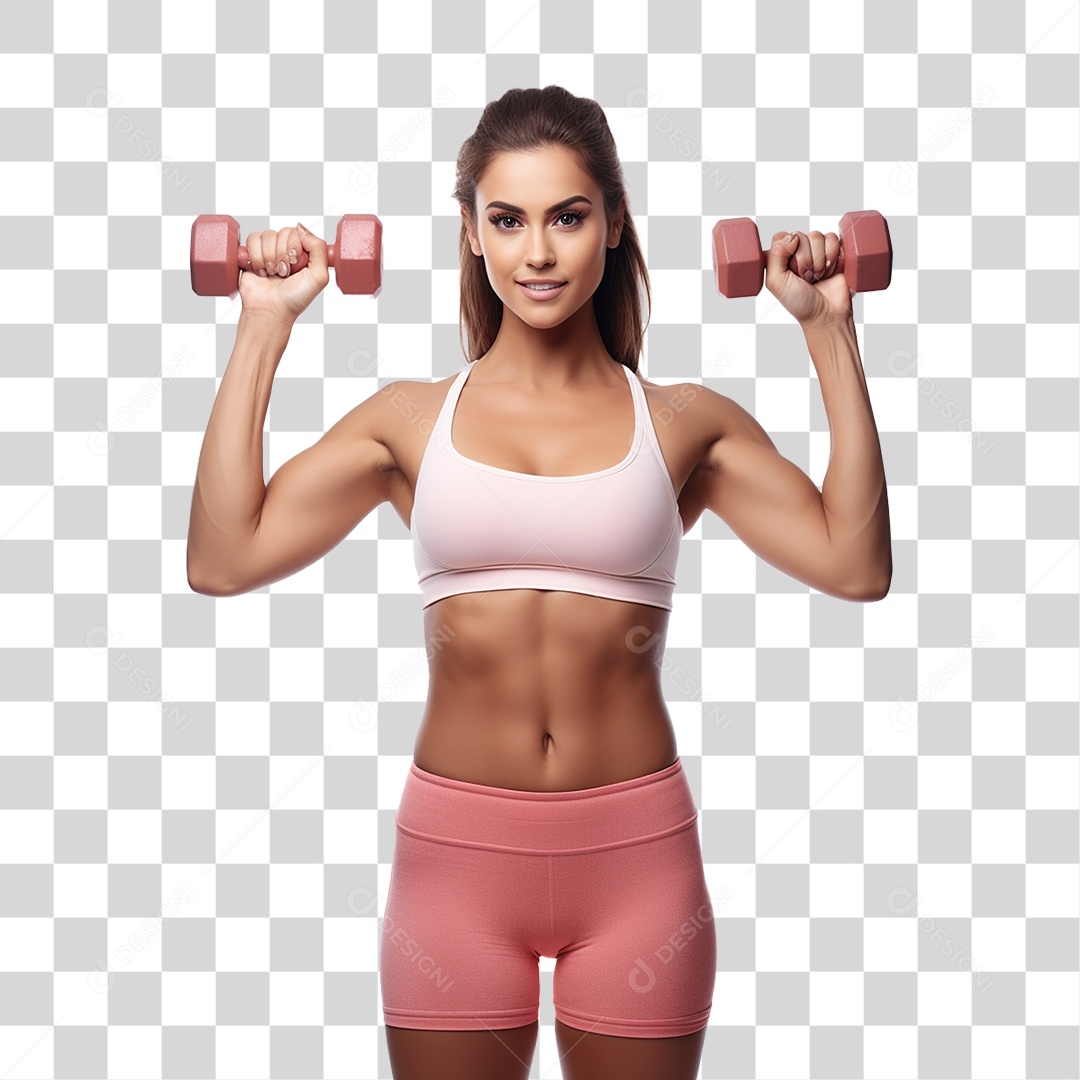 Woman Working Out Bodybuilding Gym Transparent PNG